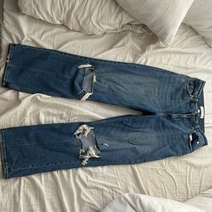 Abercrombie curve love ultra high rise, Ankle straight jean